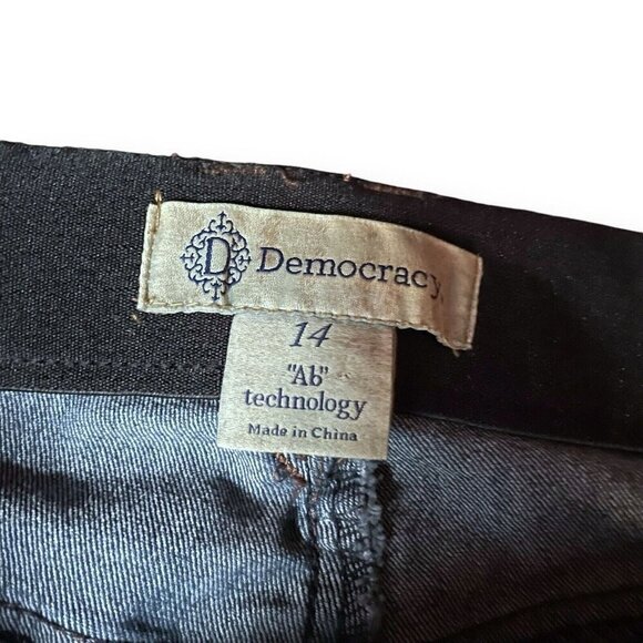 Democracy Womens Ab Solution Jeans Sz 14 Dark Wash Stretch Denim Skinny Ankle - Picture 6 of 6
